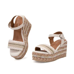 Sandali Estivi da Donna con Zeppa Suola in Gomma EVA WWS250140