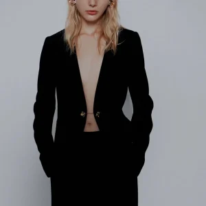 Marella ART. 365 Blazer senza collo in envers satin MLTEffige PE26