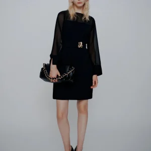 Marella ART. 365 Abito con cintura in envers satin MLTLacuna PE26