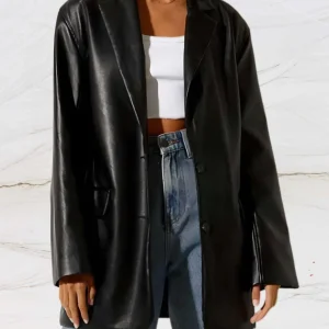 Julianna - Giacca Elegante in Ecopelle con Colletto a Revers