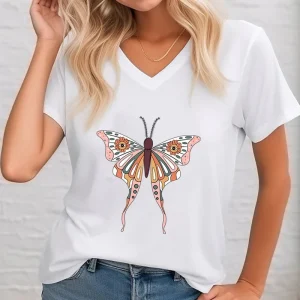 Alice - Camicia stampata con scollo a V