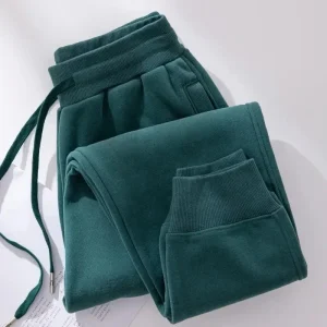 Alice - Pantaloni lunghi da donna con elastico in vita e fodera in pile